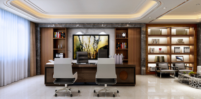 上海辦公室裝修設(shè)計中，窗戶使用白色窗簾是否美觀