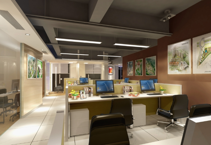 上海辦公室裝修設計藝術(shù)吊頂材質(zhì)選