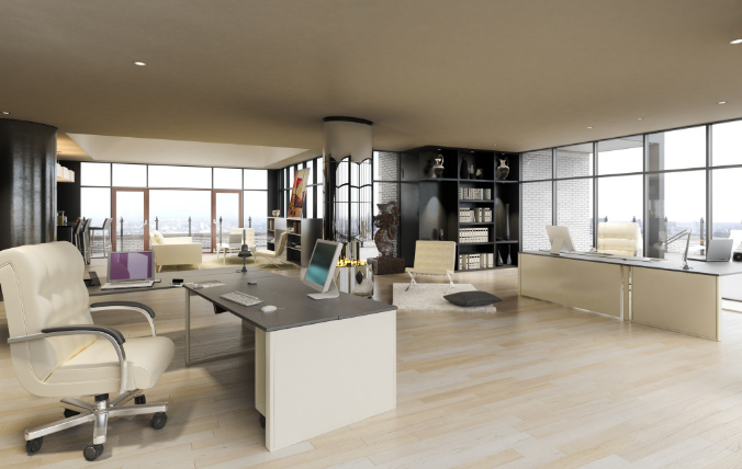 上海辦公室裝修設(shè)計:木質(zhì)辦公桌的巧妙運用