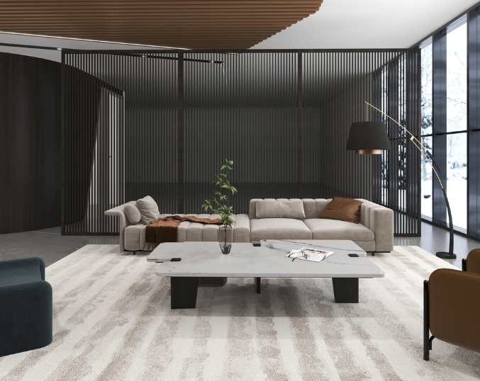 辦公室裝修設(shè)計：灰色吧臺，簡約而不簡單