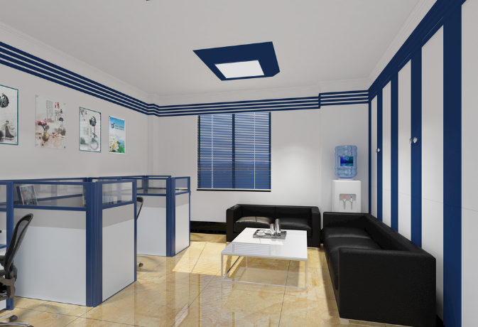 辦公室裝修新潮流設計:素藍色家具點亮職場新風尚