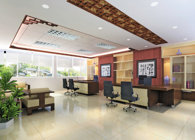 科技智潮引領(lǐng)未來：上海辦公室裝修設(shè)計(jì)，大中班臺(tái)擺放新解