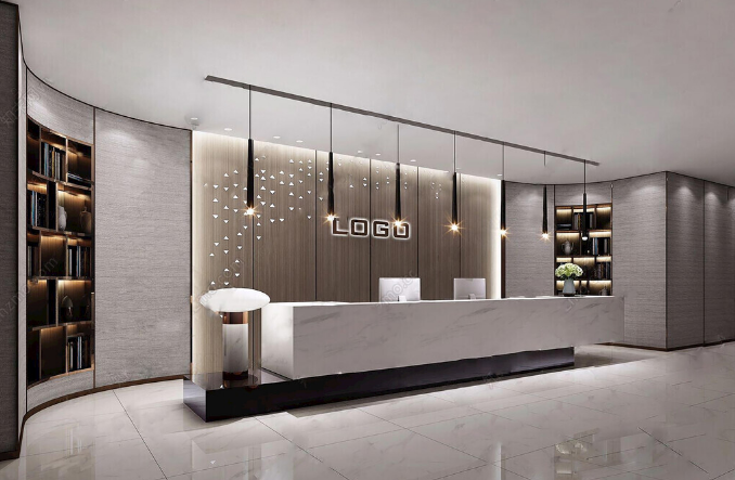 上海辦公室裝修設(shè)計(jì)：水波紋不銹鋼，打造獨(dú)特光影藝術(shù)空間